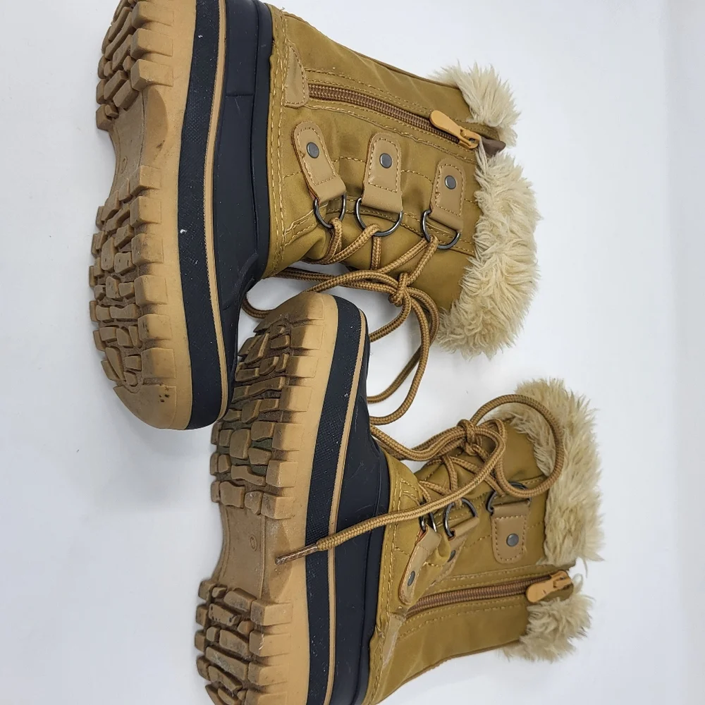 Dream Pairs Girls Size‎ 10 Forester Faux Fur Zip Closure Snow Waterproof Boots